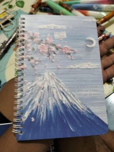 Buku spiral biru muda