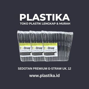 Sedotan Boba Premium G-STRAW Hitam Lancip 1221 ASR @250