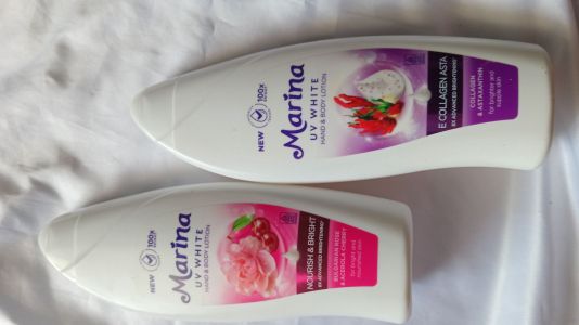 Marina body lotion uv white nourist bright 460ml