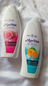 Marina body lotion uv white dewy bright 460ml