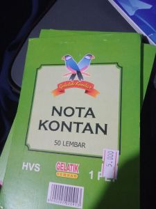Nota kontan 1 rangkap