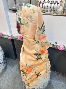 Voal WR Peachy Flower - Peach