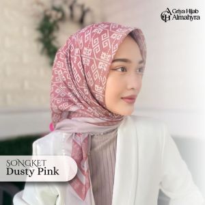Tryspan Premium Songket - Dusty Pink
