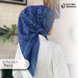 Tryspan Premium Songket - Navy