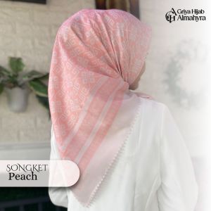 Tryspan Premium Songket - Peach