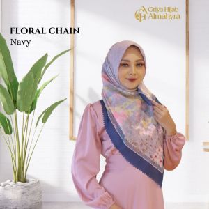 Tryspan Premium Floral Chain - Navy