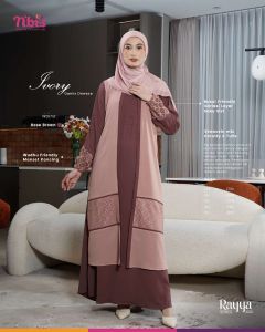 Nibras Rayya Series 2025  Ivory Gamis Rose Brown XS S M L XL