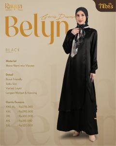 Nibras Rayya Series 2024  Belyn Gamis Black XL 