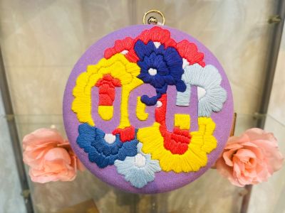 Tas Clucth Flower - Purple