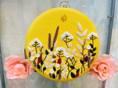 Tas Clucth Flower Garden - Yellow