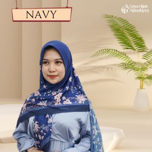 Tryspan Premium Floral Clasik - Navy