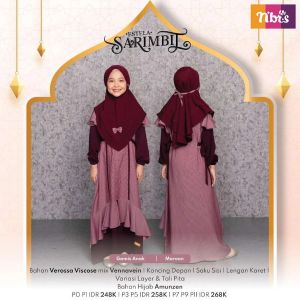 ESTELA GAMIS ANAK MAROON P11