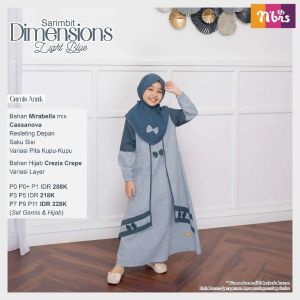 DIMENSIONS GAMIS ANAK EMERALD P1