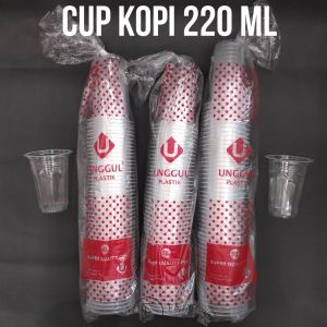 GELAS CUP KOPI PLASTIK 220ML
