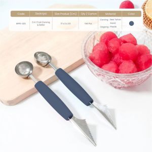 2 IN 1 FRUIT CARVING & BALLER BLUE