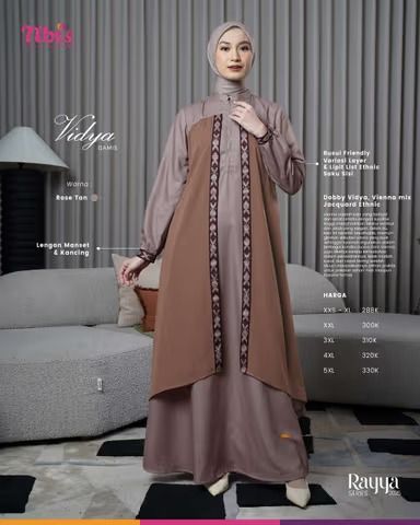 Vidya Gamis Rose Tan