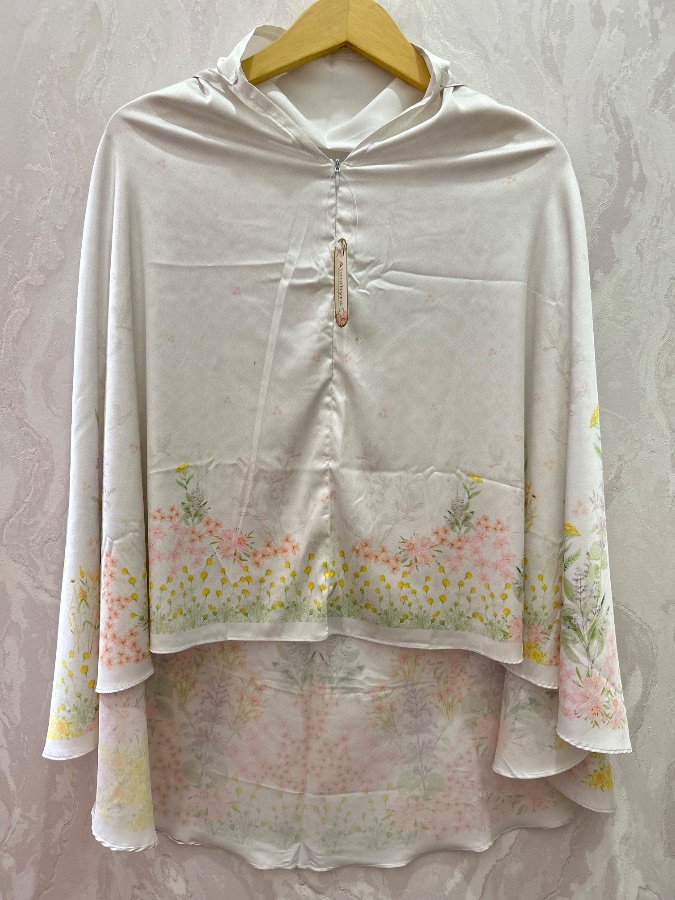 Armany Silk Floral Garden - White
