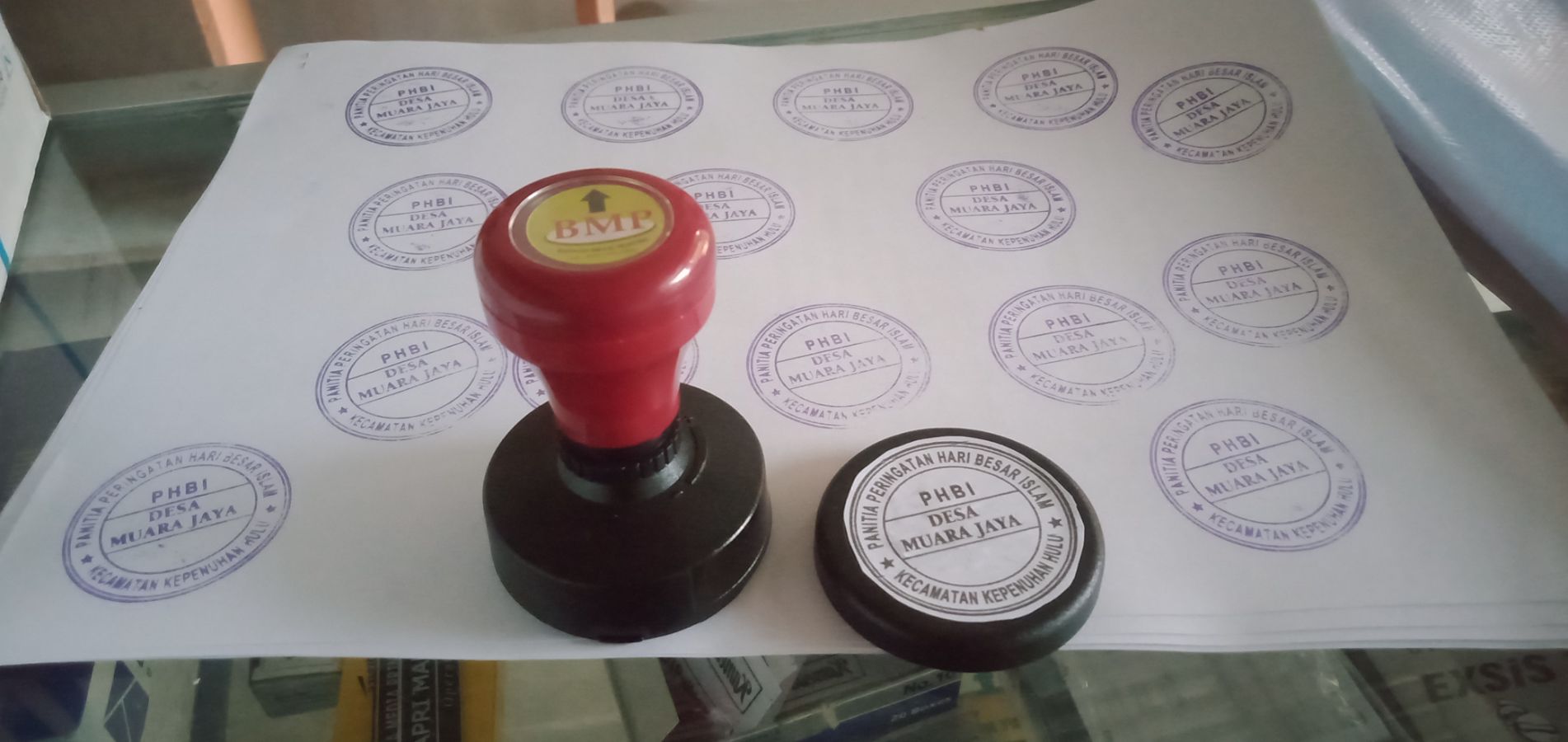 Stempel otomatis standar 2 warna