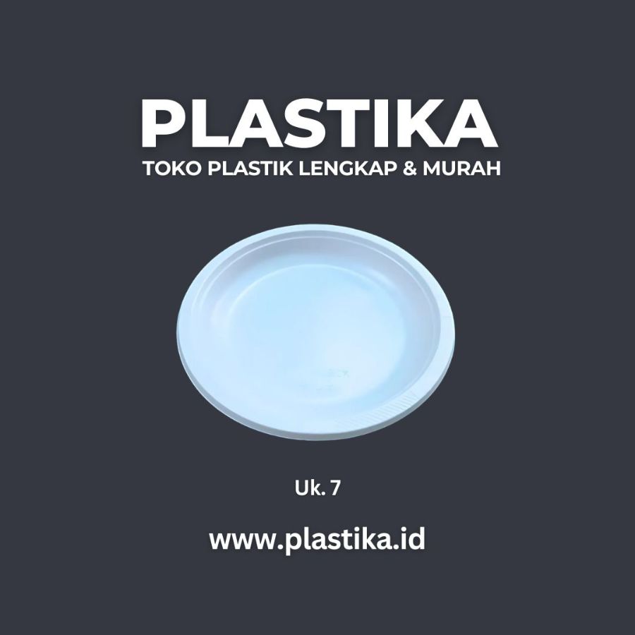 Piring Plastik Sparta Putih Susu Uk. 7 @50