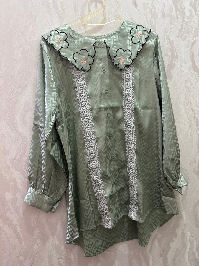Blouse Sabrina Lace Daisy - Sage