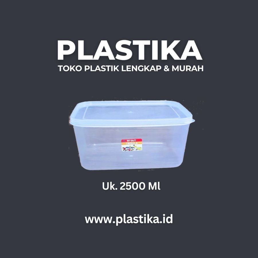 Kontainer Plastik Donut Trisula Bening 2500 Ml