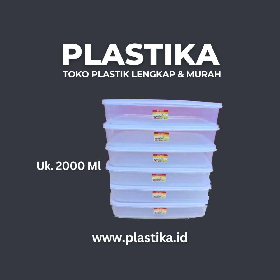 Kontainer Plastik Donut Trisula Bening 2000 Ml