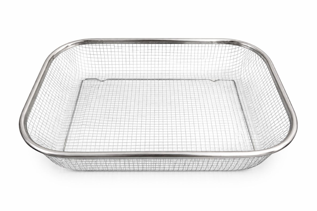 KERANJANG SEGI STAINLESS 37X27X6L