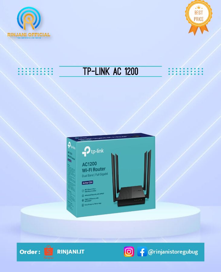 TPLINK AC1200 C64 GIGABIT DB