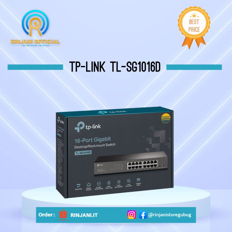 TPLINK RACKMOUNT SG1016D 16PORT GIGABIT