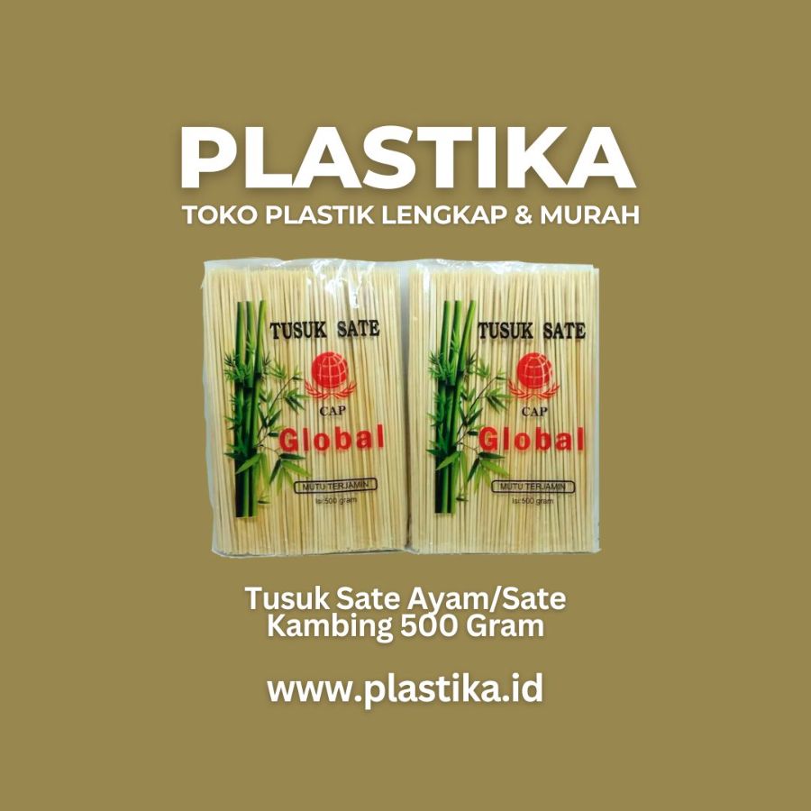 Tusuk Sate Ayam Merk Global 20 Cm LCR @500 Gr