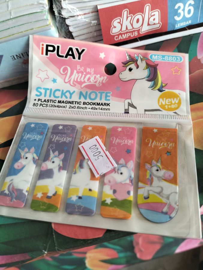 Stiker pembatas buku iplay pink
