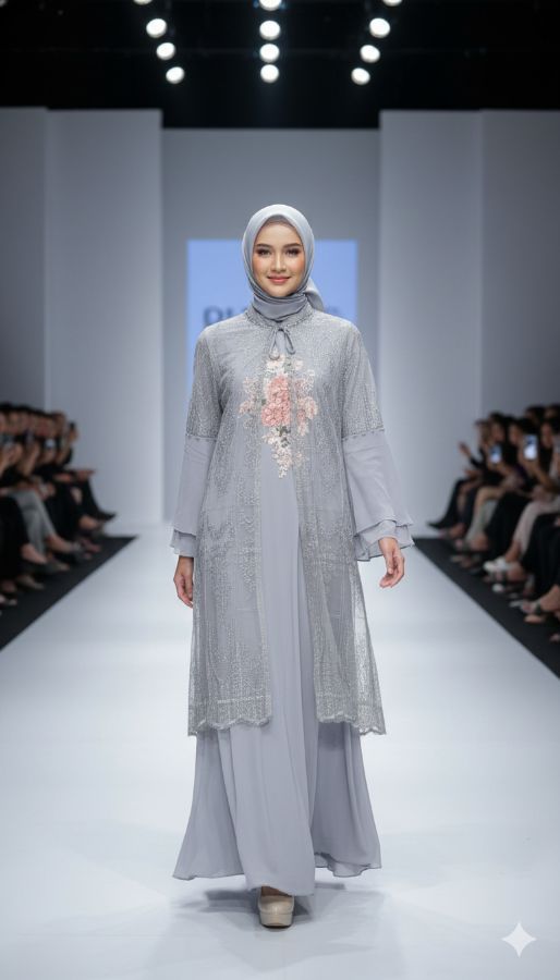 Gamis Artaflora - Powder Blue