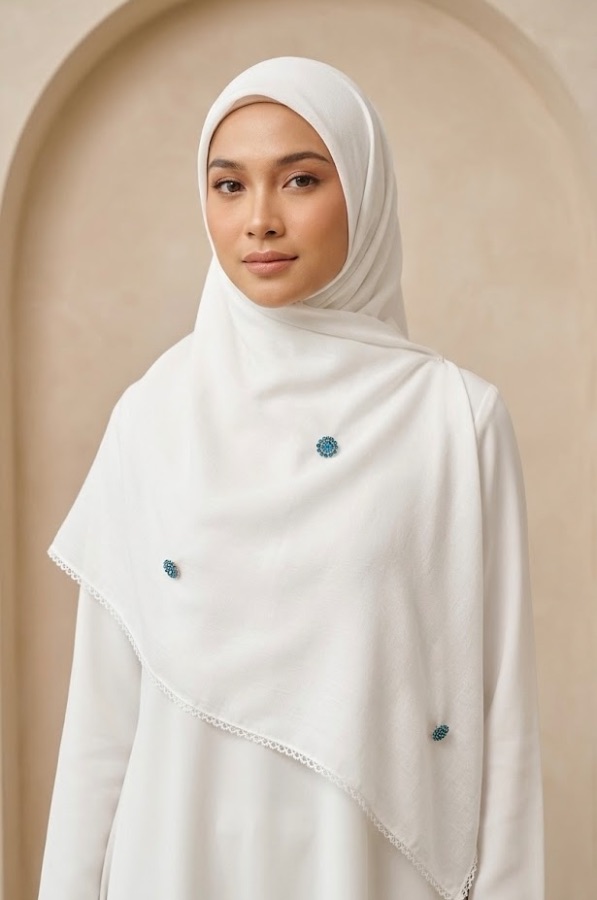 Arabian Diamond Syari - White