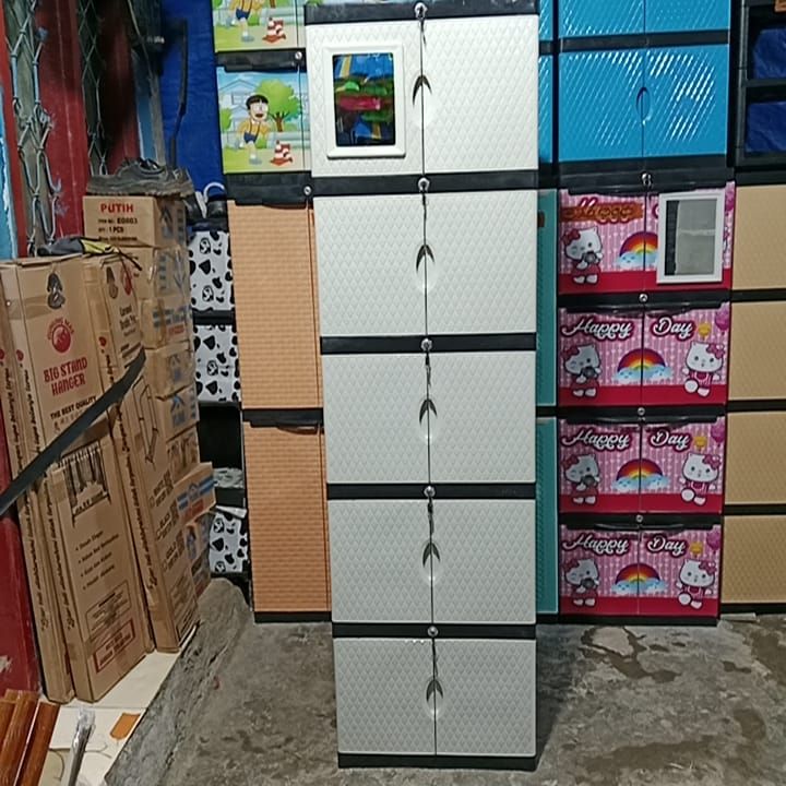 LEMARI 5 SUSUN KACA+KUNCI