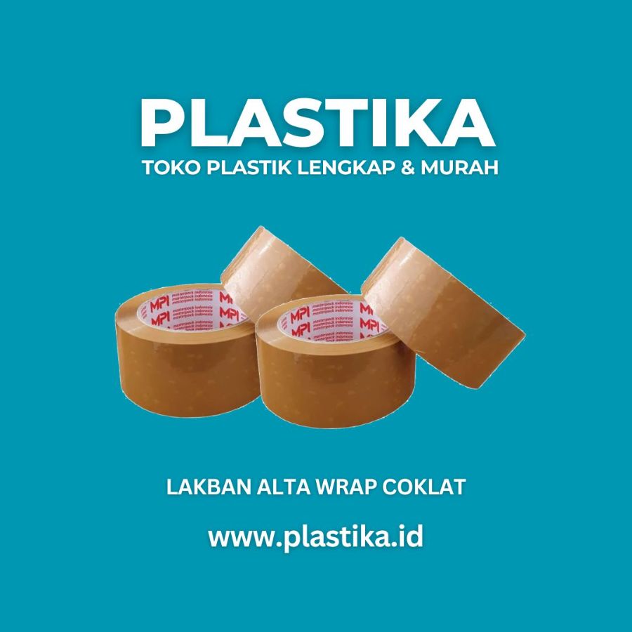 Lakban Tape Isolasi Alta Wrap Coklat 45 Mm
