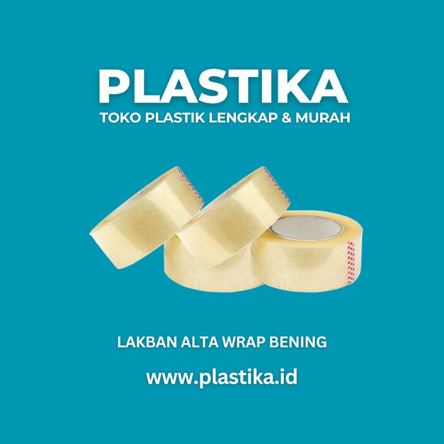 Lakban Tape Isolasi Alta Wrap Bening 45 Mm