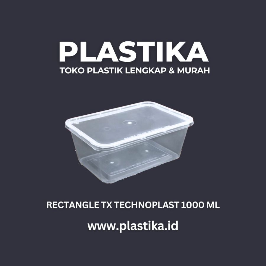 Thinwall Rectangle TX Technoplast 1000 Ml KRN @25