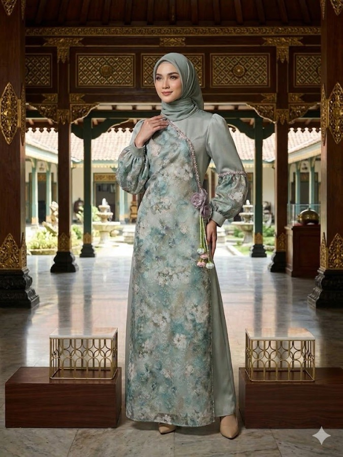 Dress Saree Prada Blossom - Sage