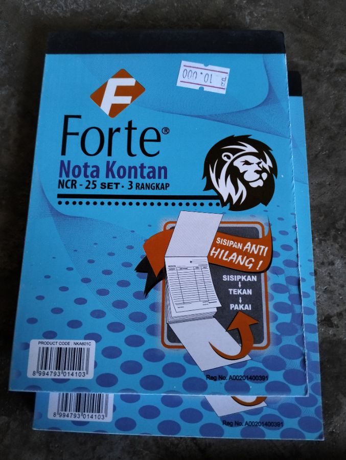 Nota kontan forte 3 ply