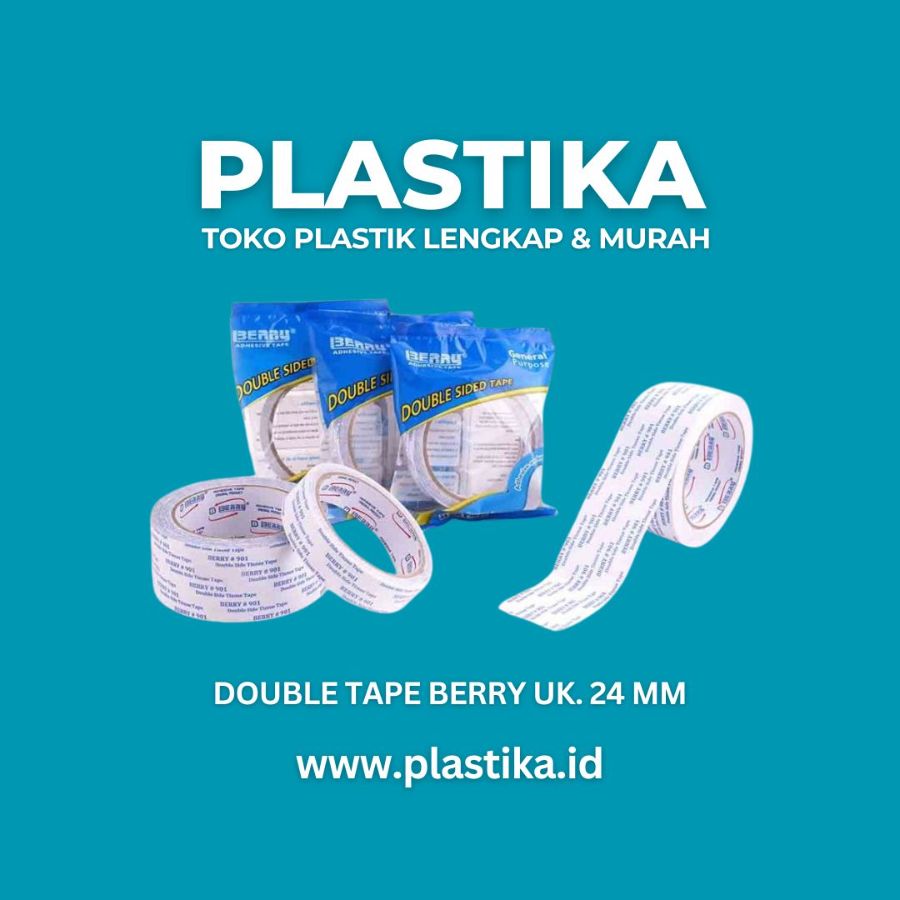 Lakban Isolasi Berry Tape Double-Sided Dua Sisi Uk. 24 Mm