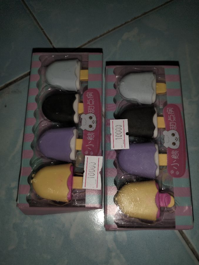 Penghapus pensil model es krim gepeng