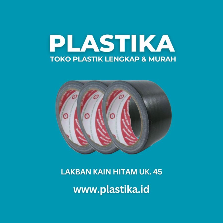 Lakban Kain Hitam (Black Cloth) Uk. 45 Mm x 10 M 