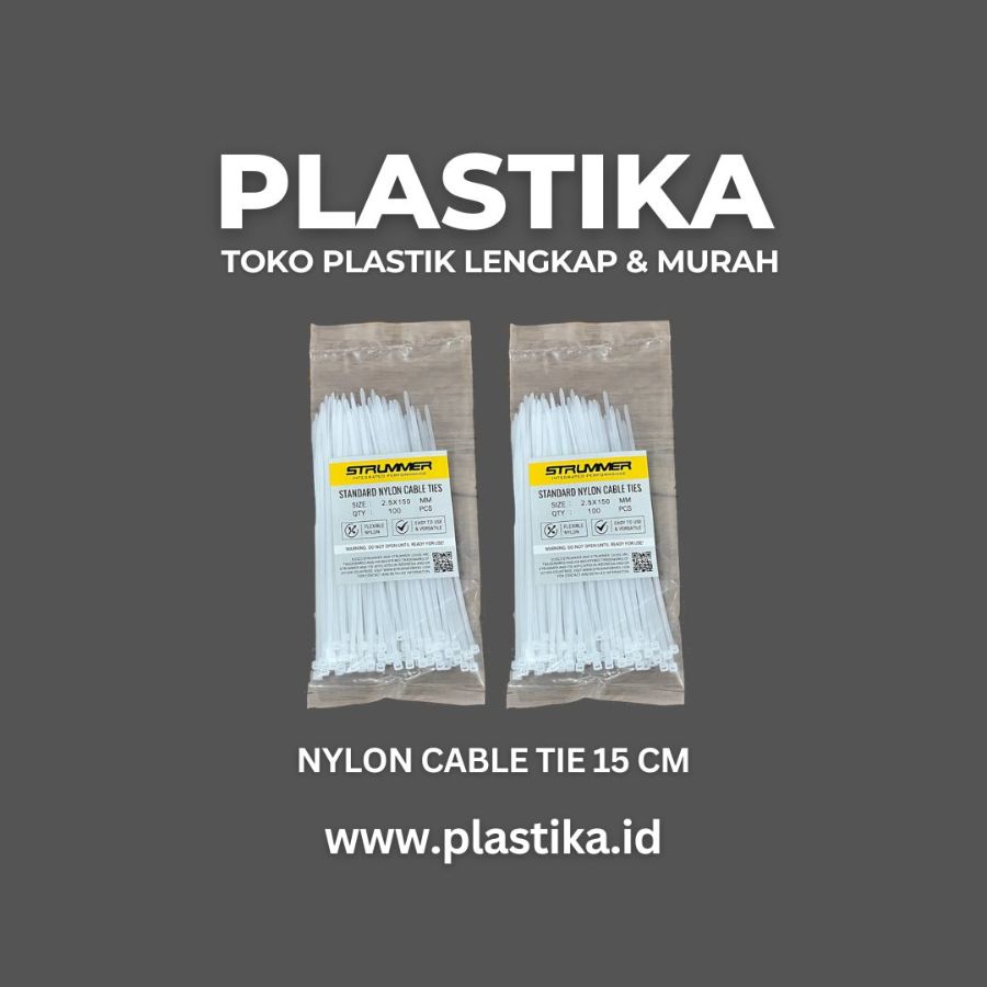 Nylon Cable Tie Panjang Cap HK (15cm x 2,5Mm) @100