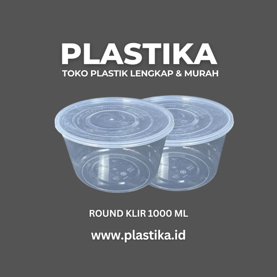 Thinwall Bulat Round Klir 1000 Ml SPTT @25