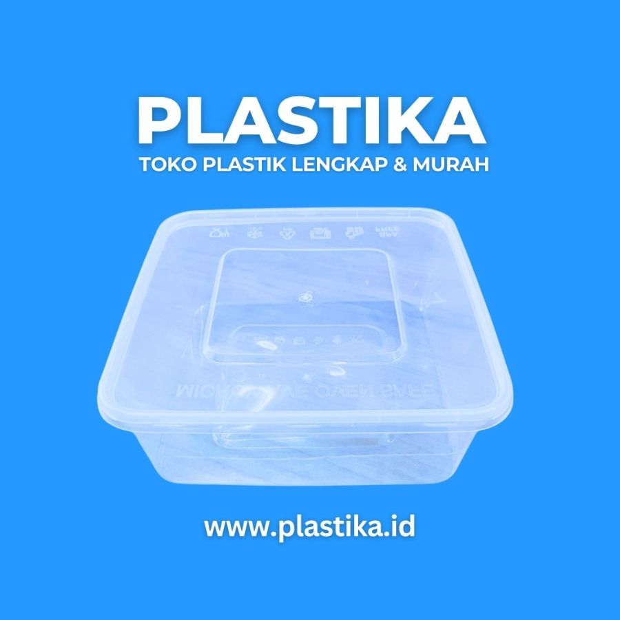 Kotak Makanan Square 3000 Ml Otipack @25 Set