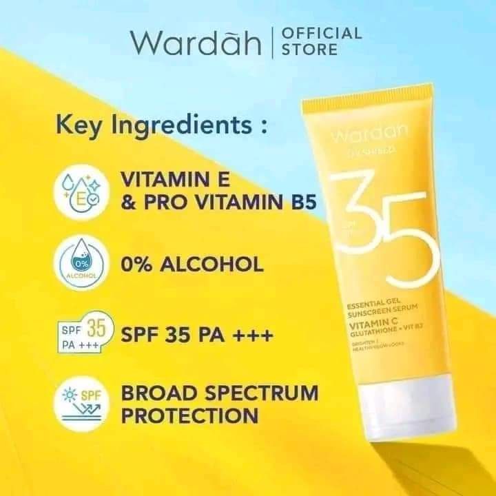  Wardah Sunscreen spf 35 (kuning)