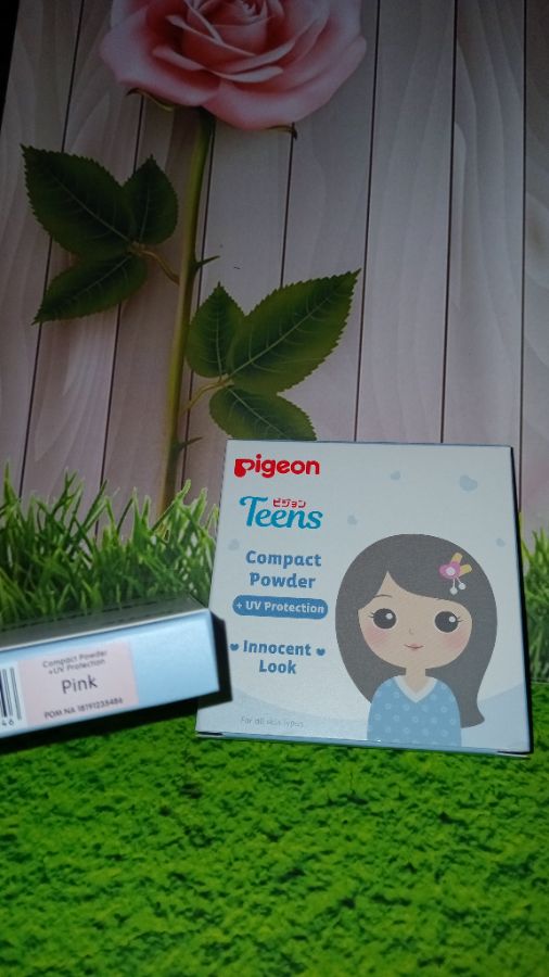Pigeon compact powder uv pink