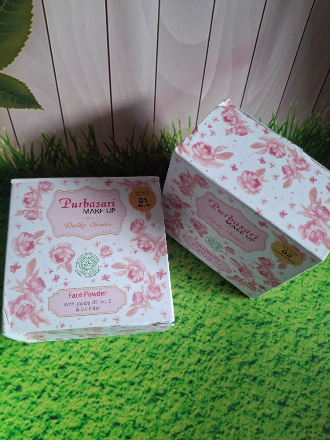 Purbasari face powder shade kuning langsat