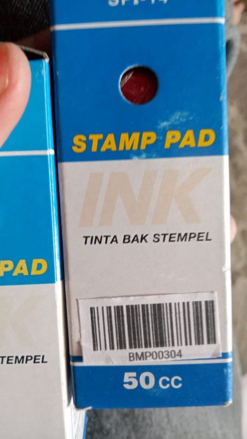 Tinta stempel merah