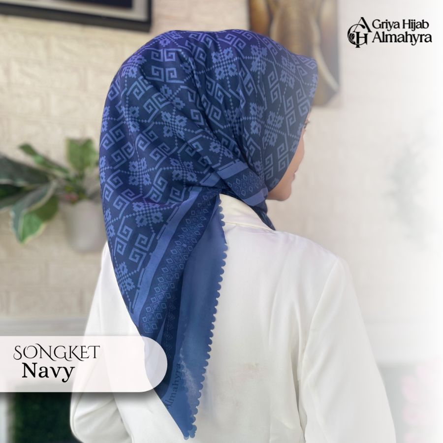Tryspan Premium Songket - Navy